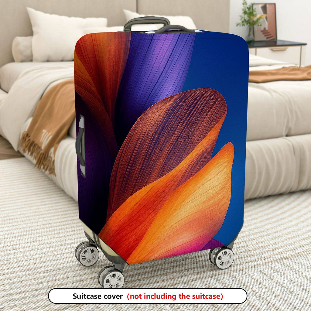 1-Piece Abstract Colorful Vibrant Floral Artistic Luggage  Suitcase Luggage Cover, Stretch Protective Sleeve