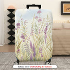 1-Piece Retro Floral Pastoral Wildflower Landscape Nature  Suitcase Luggage Cover, Stretch Protective Sleeve