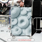 1-Piece Abstract Geometric 3D Pattern Light Grey Circles  Suitcase Luggage Cover, Stretch Protective Sleeve