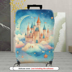 1-Piece Castle Moon Sky Star Cloud  Suitcase Luggage Cover, Stretch Protective Sleeve