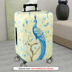 1-Piece Peacock Floral Elegant Artistic Decorative  Suitcase Luggage Cover, Stretch Protective Sleeve