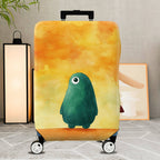 1-Piece Abstract  Green  Yellow Background Artistic Quirky  Suitcase Luggage Cover, Stretch Protective Sleeve