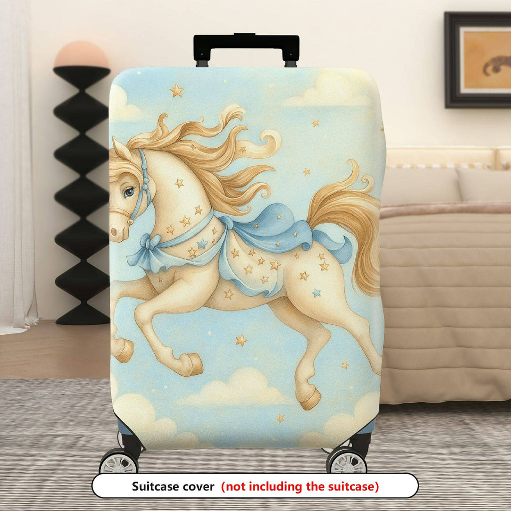 1-Piece Horse Star Cloud Pastoral Sky Fantasy  Suitcase Luggage Cover, Stretch Protective Sleeve