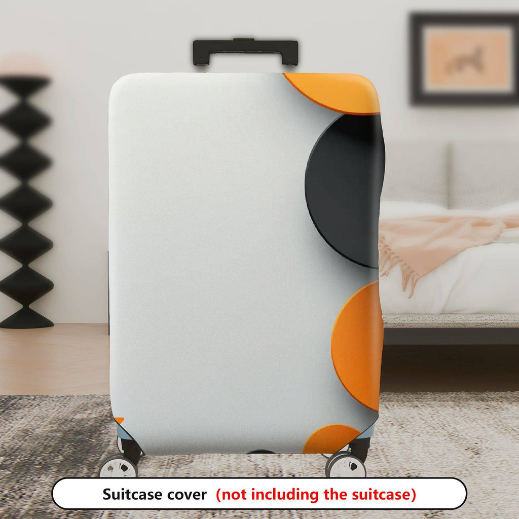 1-Piece Abstract Geometric Colorful Circle Art Pattern  Suitcase Luggage Cover, Stretch Protective Sleeve