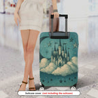1-Piece Fantasy Castle Moon Star Cloud Fairytale  Suitcase Luggage Cover, Stretch Protective Sleeve