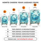 1-Piece Crab Ocean Artistic Graphic Stylish  Suitcase Luggage Cover, Stretch Protective Sleeve