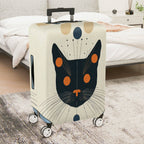 1-Piece Abstract Artistic Cat Pattern Colorful Travel Style Creative Modern  Suitcase Luggage Cover, Stretch Protective Sleeve