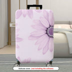 1-Piece Floral Purple Pastel Daisy Artistic Soft Flower  Suitcase Luggage Cover, Stretch Protective Sleeve