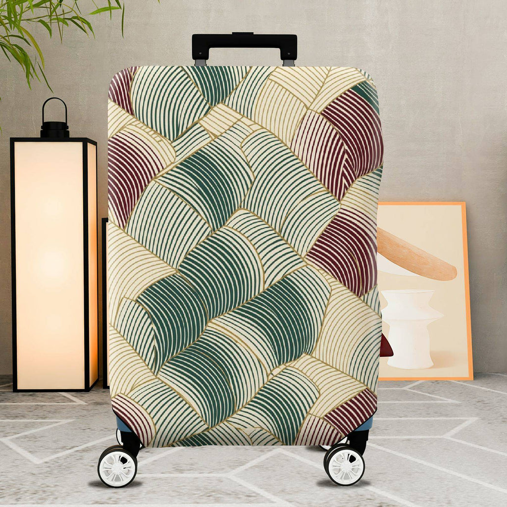 1-Piece Abstract Geometric Colorful Modern Stylish Elegant  Suitcase Luggage Cover, Stretch Protective Sleeve