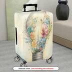 1-Piece Floral  Bulb Painting Artistic Abstract Watercolor  Suitcase Luggage Cover, Stretch Protective Sleeve