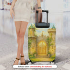 1-Piece Castle Vintage Artistic Fantasy Fairytale Scenic  Suitcase Luggage Cover, Stretch Protective Sleeve