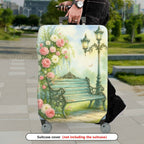 1-Piece Floral Romantic Pastoral Artistic Colorful  Suitcase Luggage Cover, Stretch Protective Sleeve