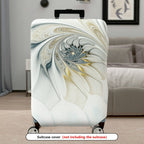 1-Piece Abstract Artistic Elegant Swirling Floral Colorful  Suitcase Luggage Cover, Stretch Protective Sleeve