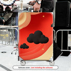1-Piece Abstract Cosmic Starry Cloud Vibrant  Suitcase Luggage Cover, Stretch Protective Sleeve