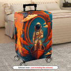 1-Piece Space Astronaut Cosmic Adventure Galaxy Art  Suitcase Luggage Cover, Stretch Protective Sleeve