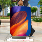 1-Piece Abstract Colorful Vibrant Floral Artistic Luggage  Suitcase Luggage Cover, Stretch Protective Sleeve