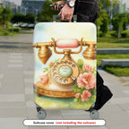 1-Piece Vintage Floral Retro Artistic Decorative  Suitcase Luggage Cover, Stretch Protective Sleeve